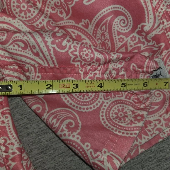 Spicy Tuna Swim Trunks Shorts Pink Paisley Pattern Men's Size Medium Pockets - Picture 5 of 9